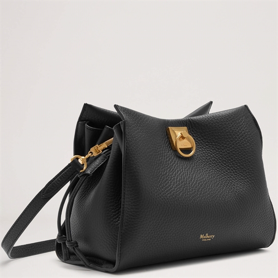 Mulberry Small Iris Black Heavy Grain